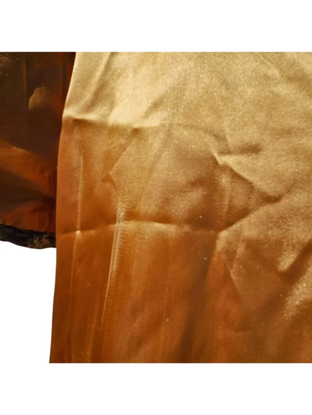 60s Cut Velvet Swing Car Coat Floral Plus Size Satin Lined XL/1X Volup Vintage - Picture 11 of 15